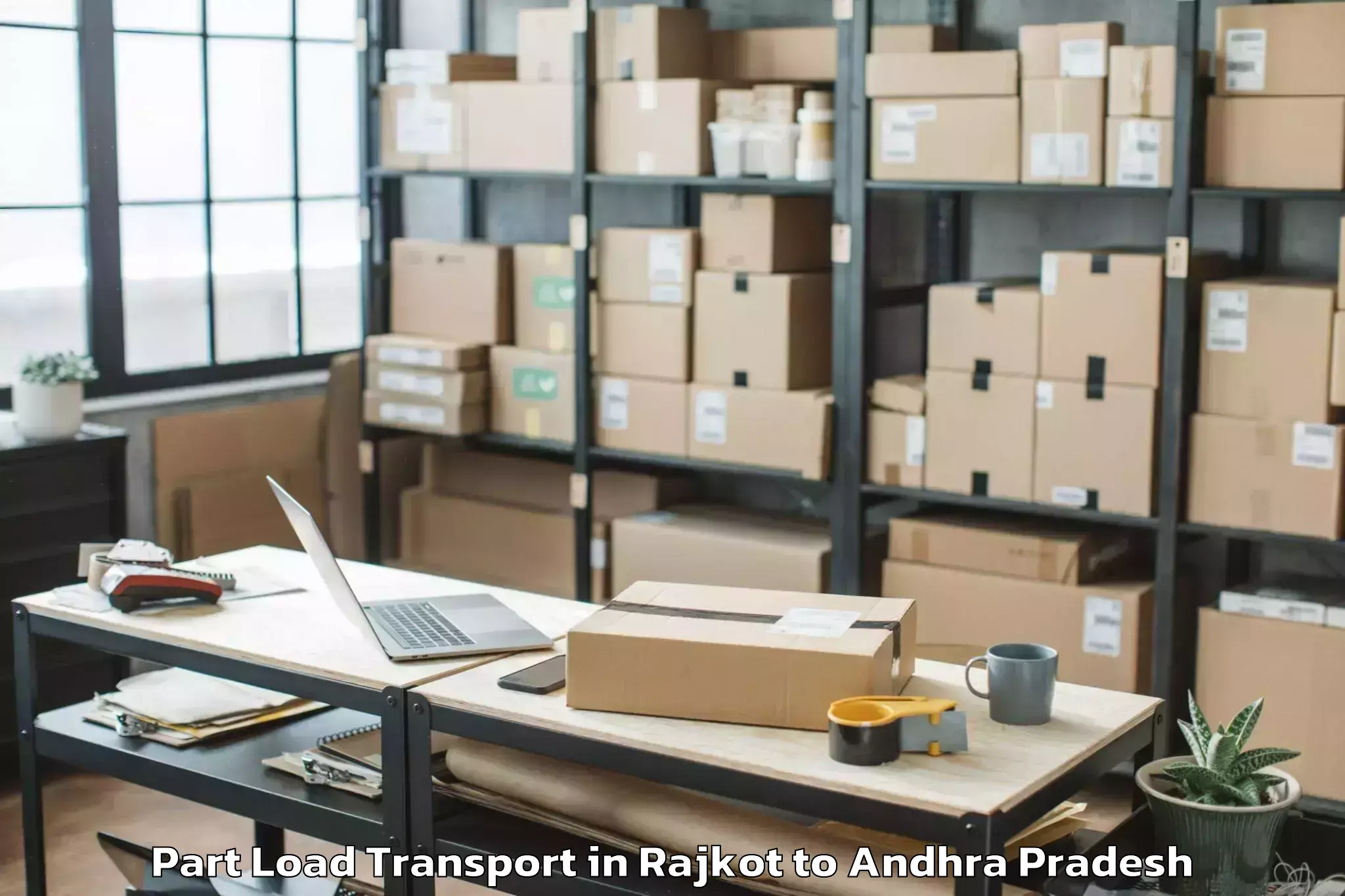 Get Rajkot to Kolanukonda Part Load Transport